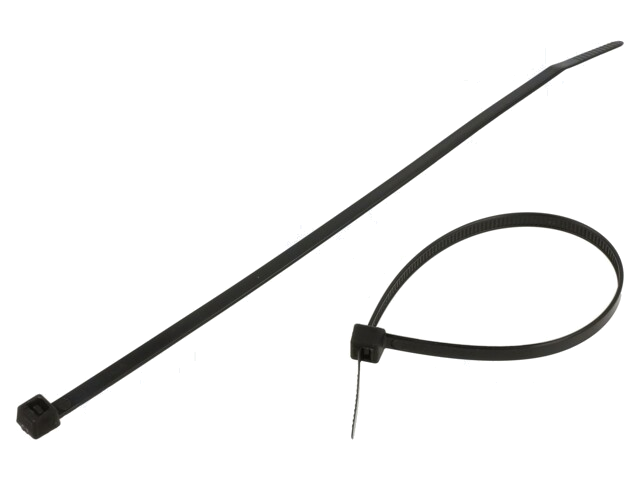 Kabelbinder; L: 202mm; W: 4,6mm; polypropyleen; 111N; zwart; UL94HB Kabelbinder; L: 202mm; W: 4,6mm; polypropyleen; 111N; zwart; UL94HB